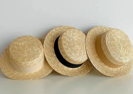 천연 밀 짠 여성 여름 모자