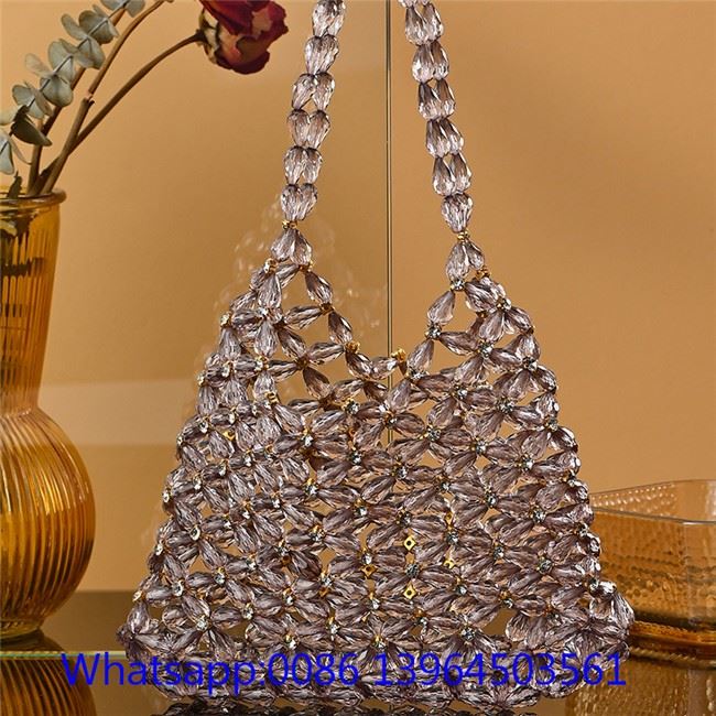 Handwoven Acrylic Chain Shoulder Bag