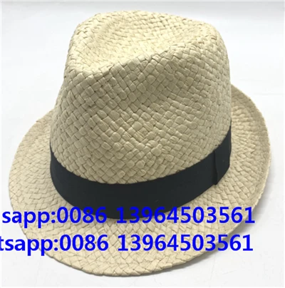 핸드메이드 페이퍼 짠 크림색 여름 모자