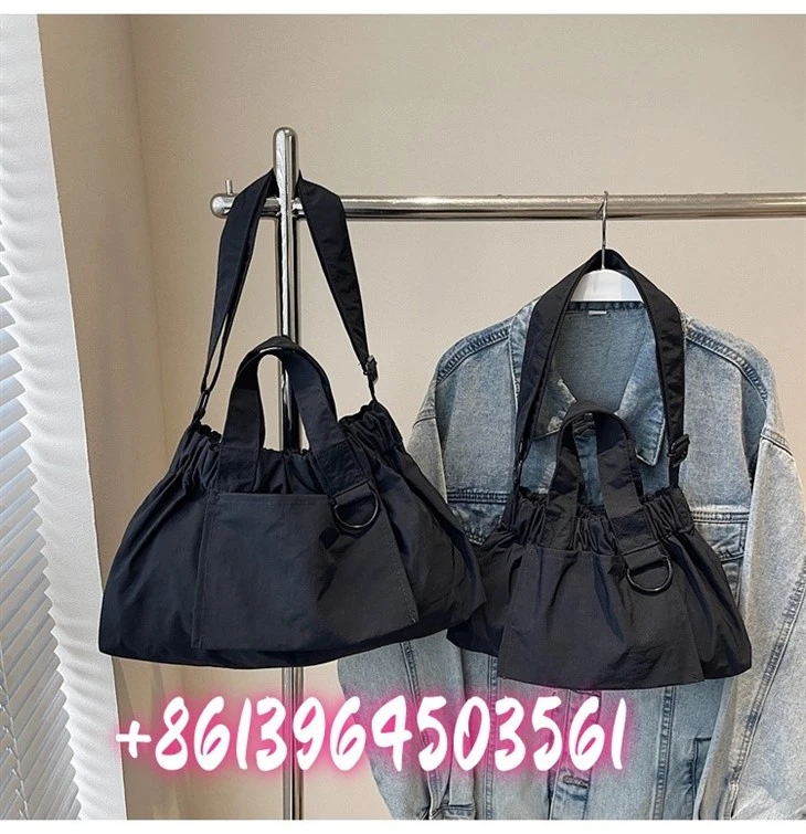 긴 스트랩 나일론 숄더백