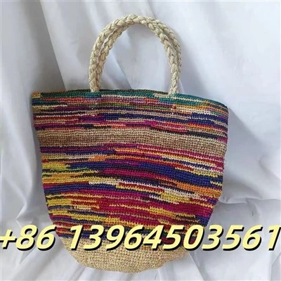 수제 멀티 컬러 Raffia 버킷