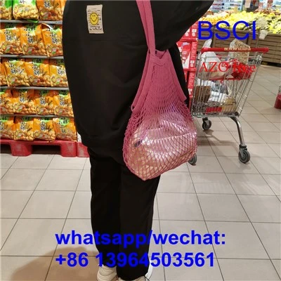 네트 메쉬 터틀백 스트링 쇼핑백